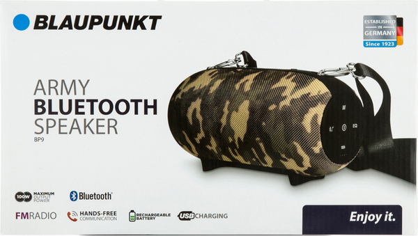 Blaupunkt Camo Army Bluetooth Speaker - Black