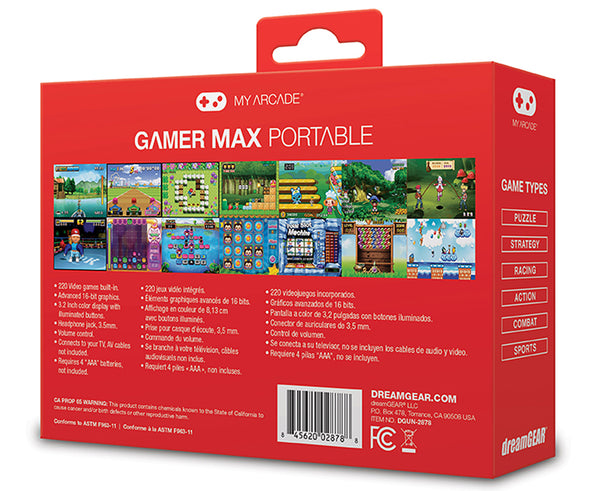 My Arcade DGUN-2878 Gamer Max Portable Gaming System